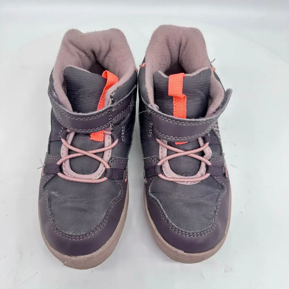 OshKosh B'gosh Camino Purple High Top Velcro Winter Snow Boot Girls Size 11